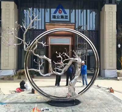 重庆不锈钢商业雕塑抽象树